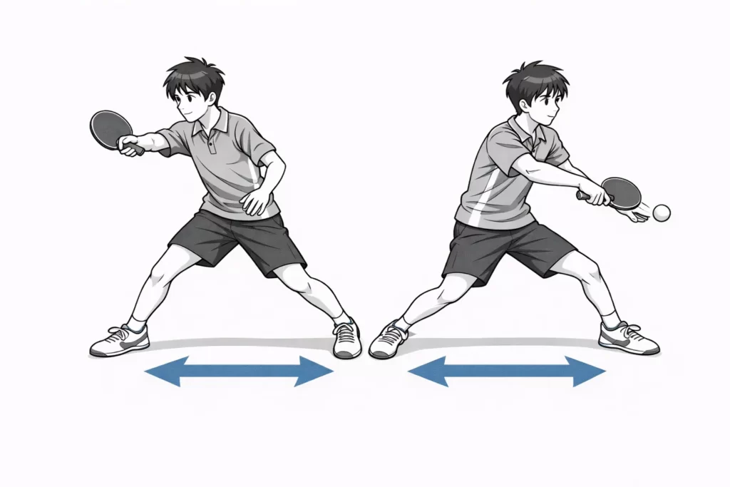 スマッシュ時の左右ステップ図