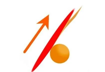 上回転サーブの回転説明図|ボールの後ろをこすって前進回転を与える仕組み