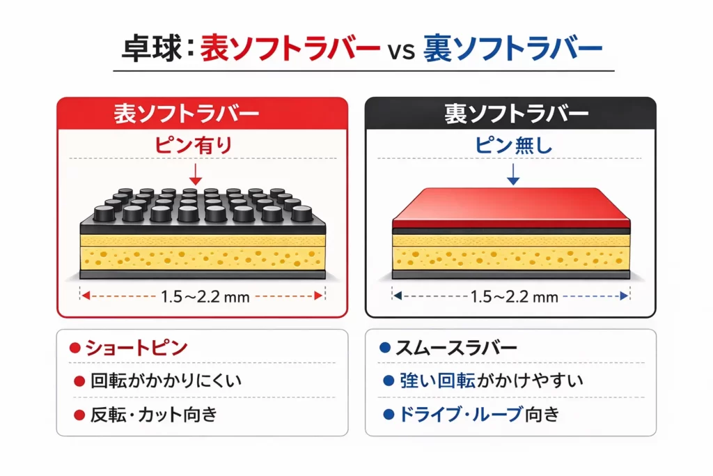 表ソフトと裏ソフトの比較図