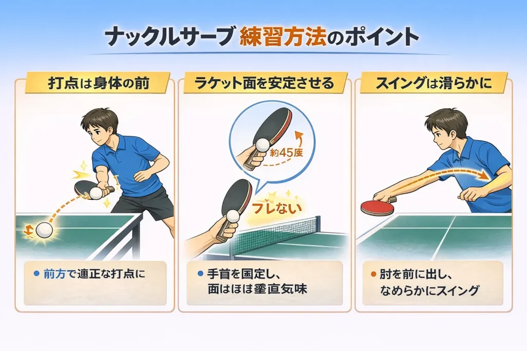 ナックルサーブ 練習方法 ポイント
